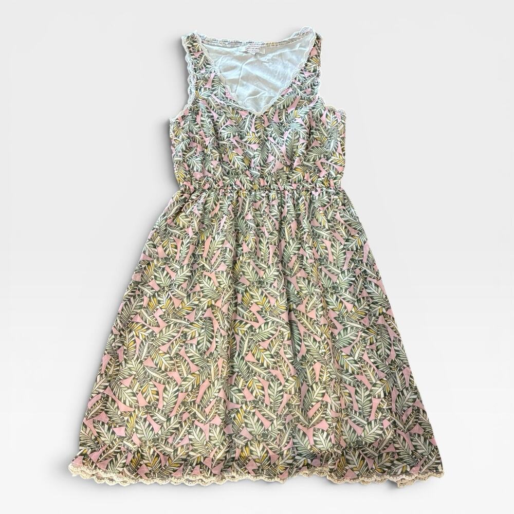 Clockhouse Floral Lace Trim Dress XS Spring Summer Womens Teen